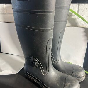Used PVC Black Tall Rubber Boots
